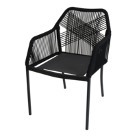Outdoor Living - Stapelstoel Akita zwart