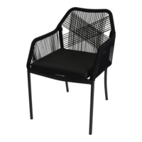 Outdoor Living - Stapelstoel Akita zwart
