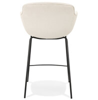 Maysun - Halfhoge barkruk &#039;AMERICA MINI&#039; van beige stof