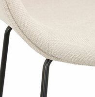 Barkruk &#039;AMERICA&#039; van beige stof met armleuningen