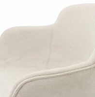 Barkruk &#039;AMERICA&#039; van beige stof met armleuningen