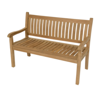 Outdoor Living - Tuinbank teak gebogen rug 180cm