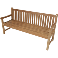 Outdoor Living - Tuinbank teak rechte rug 180cm
