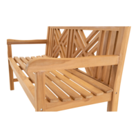 Outdoor Living - Tuinbank teak Cross 150cm