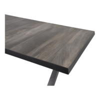 Outdoor Living - Uittrektafel Castilla Negro met kruispoot 204264x102cm