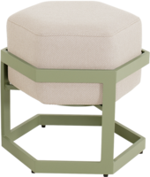 Outdoor Living - Hocker Esagono 48x41,5x47,5cm zachtgroen