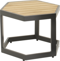 Outdoor Living - Bijzettafeltje Esagono 48x41,5x34cm antraciet