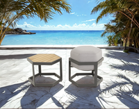 Outdoor Living - Bijzettafeltje Esagono 48x41,5x34cm antraciet