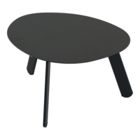 Outdoor Living - Bijzettafeltje Tiki zwart 55x46x28cm