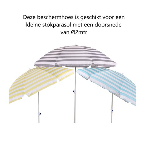 Outdoor Living - Beschermhoes grijs parasol &Oslash;2mtr