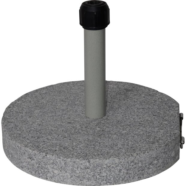 Outdoor Living - Parasolvoet rond graniet 40kg grijs