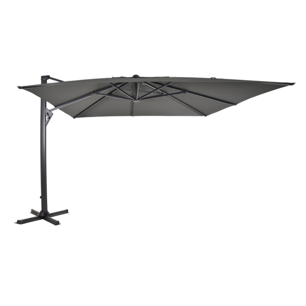 Outdoor Living - Zweefparasol Taurus grijs 3x4mtr