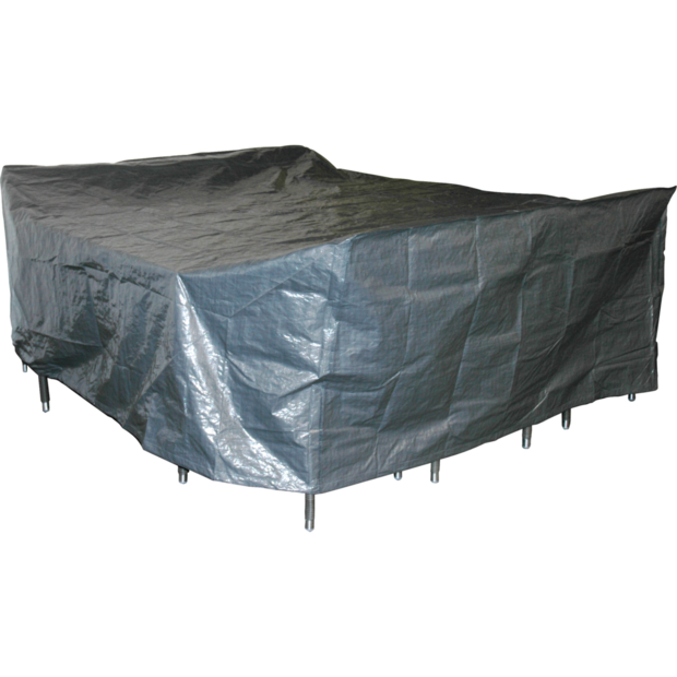 Outdoor Living - Beschermhoes grijs zitgroep groot 300x250cm