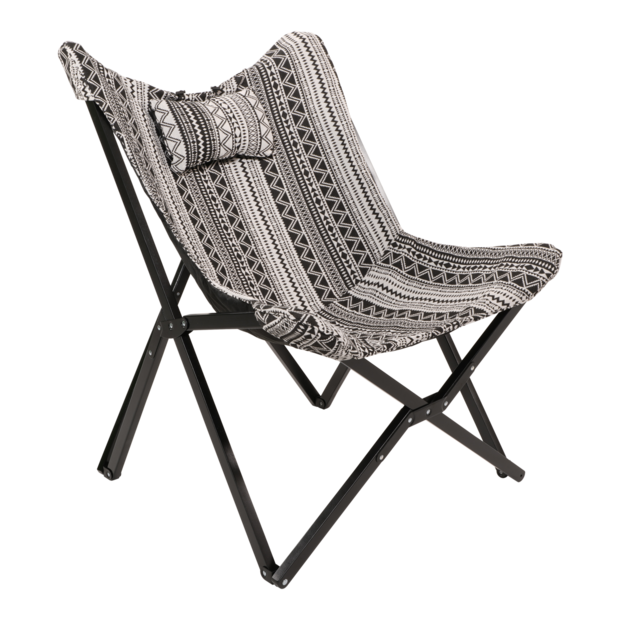 Outdoor Living - Vlinderstoel Asteca Zwart-Wit 70x81,5x98cm