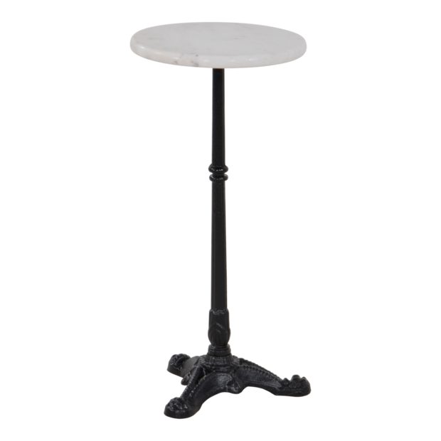 Outdoor Living - Bijzettafel marmer wit &Oslash;30x60cm