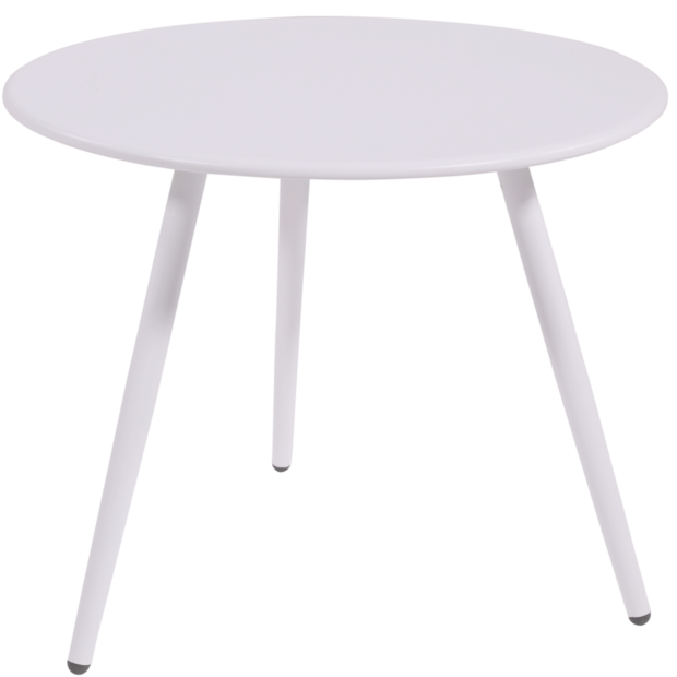 Outdoor Living - Bijzettafeltje Rafael metaal wit &Oslash;45x35cm