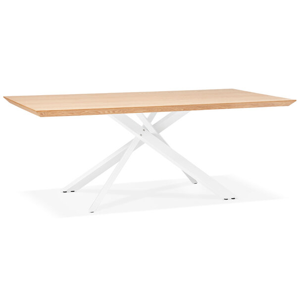 Maysun - Design Eettafel - ROXAN Naturel - Wit 200x100cm