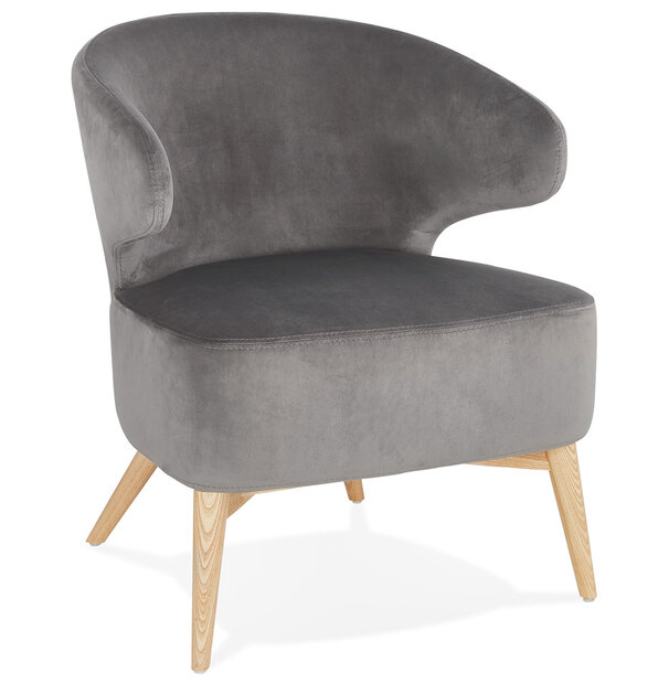 Maysun - Design Fauteuil- MEGAN Grijs - Naturel
