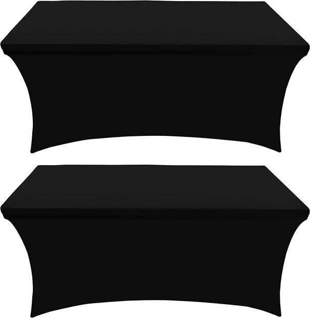 Outdoor Living - Buffettafelhoes - stretch - zwart - 183x76x76cm (Voordeelverpakking 2 stuks)