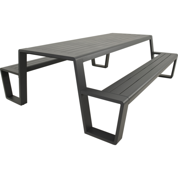 Outdoor Living &ndash; Picknickset Estilo antraciet 220 cm
