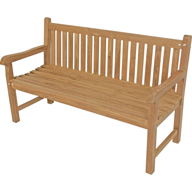 Outdoor Living - Tuinbank teak rechte rug 150cm