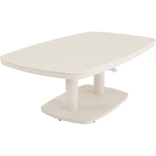 Outdoor Living - Loungetafel verstelbaar Geneva Crema Deens ovaal 135x83cm