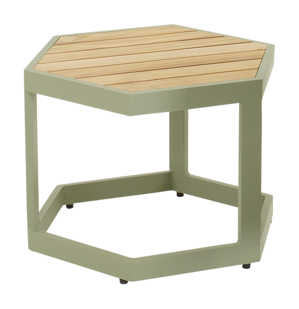 Outdoor Living - Bijzettafeltje Esagono 48x41,5x34cm zachtgroen 