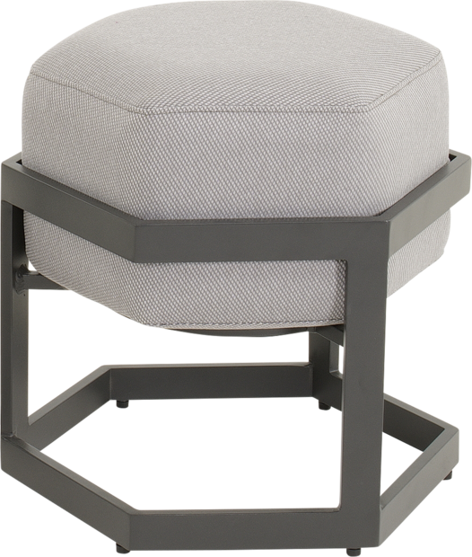 Outdoor Living - Hocker Esagono 48x41,5x47,5cm antraciet