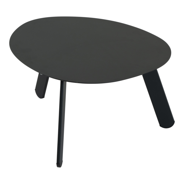 Outdoor Living - Bijzettafeltje Tiki zwart 55x46x28cm