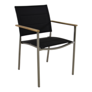 Outdoor Living - Stapelstoel Marmaris RVS zwart