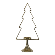 Outdoor Living - Kerstboom Aurum met windlicht alu goud 50cm