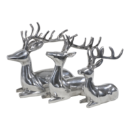 Outdoor Living - Beeld liggend Hert alu 30x18x30cm