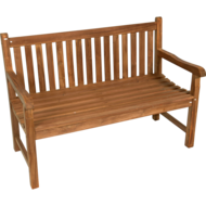Outdoor Living - Bank teak rechte rug 130cm