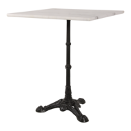 Outdoor Living - Bistrotafel gietijzer met vierkant marmer blad 60 x 60 cm