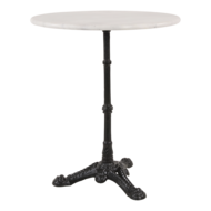 Outdoor Living - Bistrotafel met 60 cm rond marmer tafelblad kleur wit
