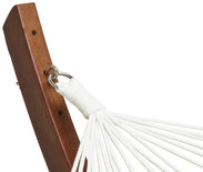 Boogvormige Hangmat XXL met houten frame en afneembaar doek