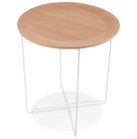 Bijzettafel OOLA Naturel Wit
