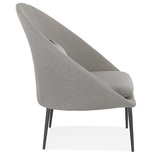 Design Stoel PARABOL Lichtgrijs-Zwart