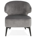 Fauteuil MELICK Grijs-Zwart