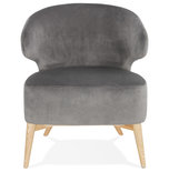 Fauteuil MELICK Grijs-Naturel