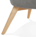 Fauteuil MELICK Grijs-Naturel