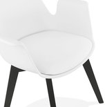 Design Stoel ALCAPONE Wit-Zwart