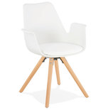 Design Stoel SKANOR Wit-Naturel