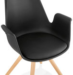Design Stoel SKANOR Zwart-Naturel
