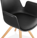Design Stoel SKANOR Zwart-Naturel
