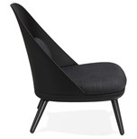 Fauteuil KAJOL Zwart-Donkergrijs