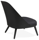 Fauteuil KAJOL Zwart-Donkergrijs