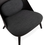 Fauteuil KAJOL Zwart-Donkergrijs