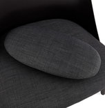 Fauteuil KAJOL Zwart-Donkergrijs