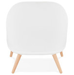 Fauteuil KAJOL Wit-Lichtgrijs
